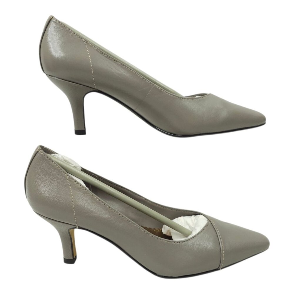 Bella Vita WOW Taupe Pump Womens Size 5 M Kitten Heel Kidskin Leather NEW - Picture 10 of 15